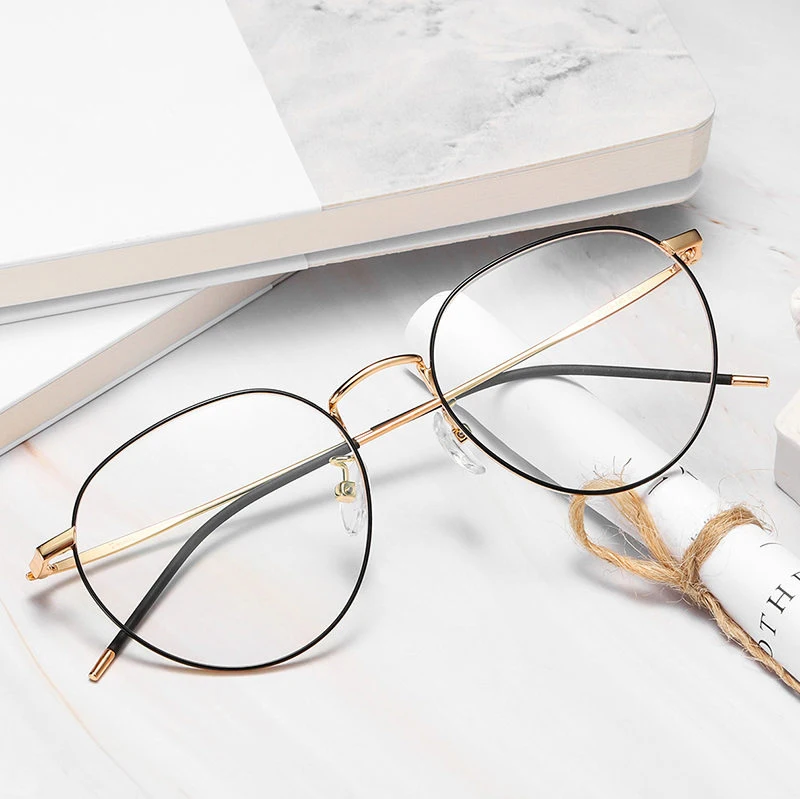

Round Blue Light Glasses Frame Women Men Ultralight Prescription Eyeglasses Retro Optical Frame Computer Transparent Lens