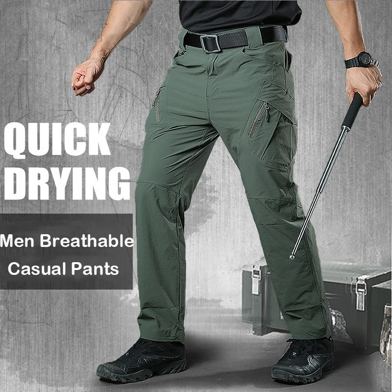 

2021 Spring Military Tactical Pants Men SWAT Combat Army Trousers Many Pockets Waterproof Wear Resistant Casual Cargo Pants Men