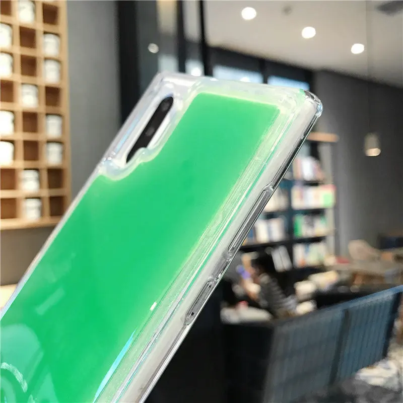 Светящийся чехол с жидким песком для Samsung Note 10 plus 5G S10 Plus S10e телефона мягкий