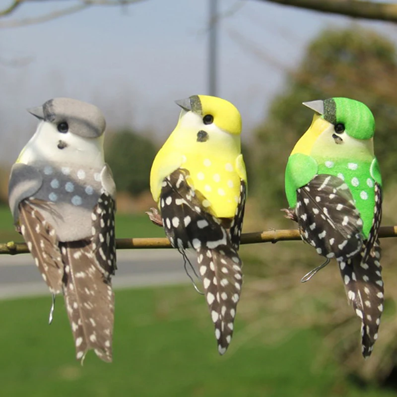 Искусственная птица сделай сам пенопласт милая имитация птицы воробей домашний