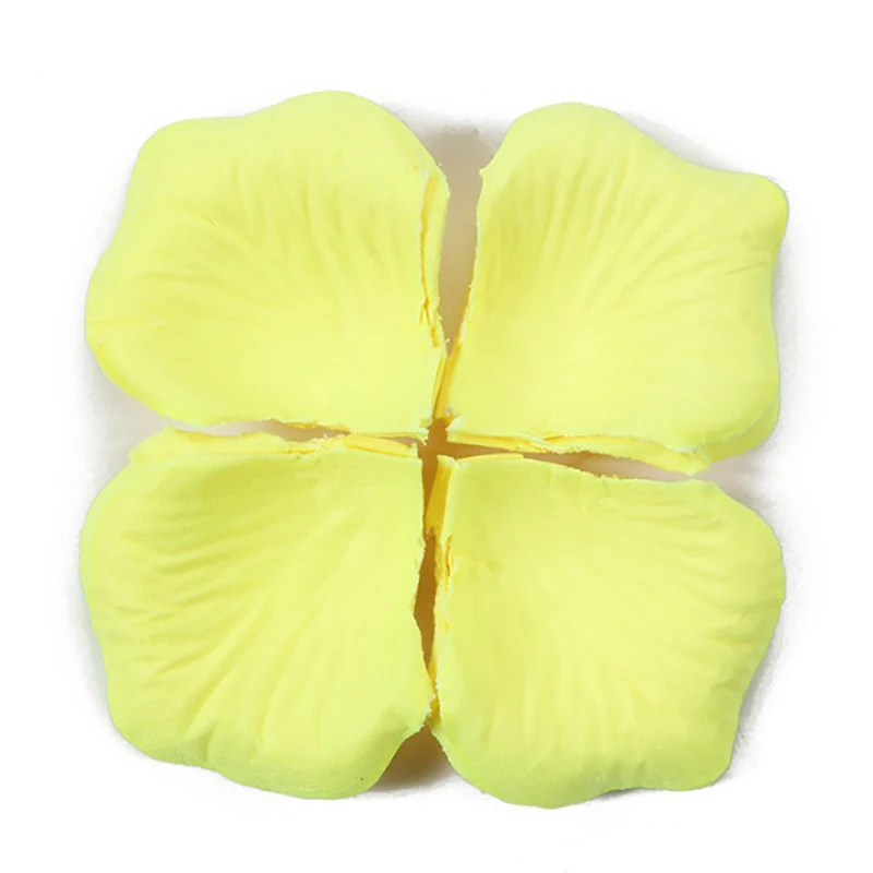 Yellow 500 шт./упак. романтические искусственные розовые лепестки Свадьба Роза цветок Романтический шелковые лепестки роз для Свадебные украшения - Цвет: Yellow