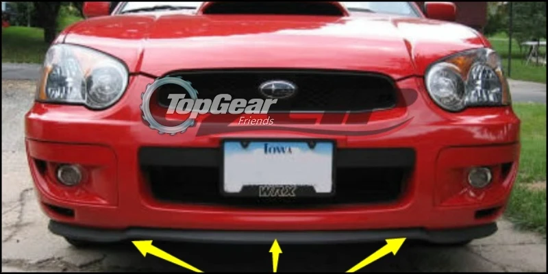 Дефлектор для губ Subaru Impreza WRX STi XV передний спойлер юбка TopGear Friends тюнинг автомобиля