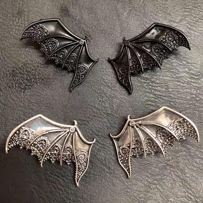 

Black Bat Wings Hair Clip Punk Gothic Vintage Vampire Demon Wings Alloy Hair Accessories Women Hairclips