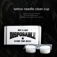 18 pcs disposable tattoo needles wash cups tattoo equipment rinse dip clean needle cups tattoo needle cleaning tools