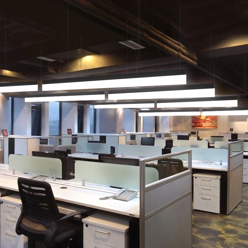 Светодиодная трубчатая Подвесная лампа акриловый офисный светильник для