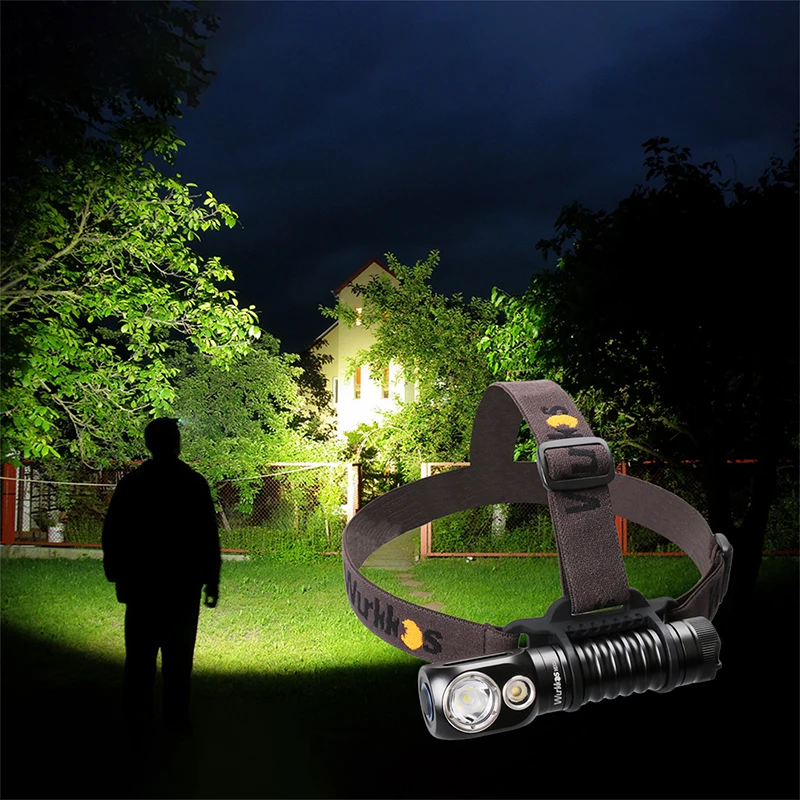 Wurkkos HD20 Headlamp Rechargeable 21700 Headlight 2000lm Dual LED LH351D XPL USB Reverse Charge Magnetic Tail Work Camp Light | Лампы и