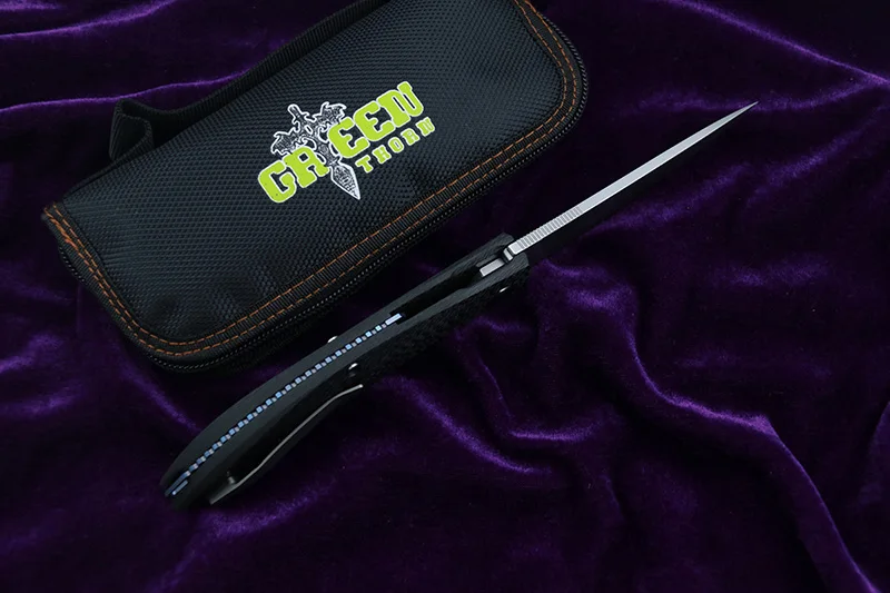 Нож GREEN THORN SIGMA m390 лезвие из титана ручка CF карманный для кемпинга охоты фруктов