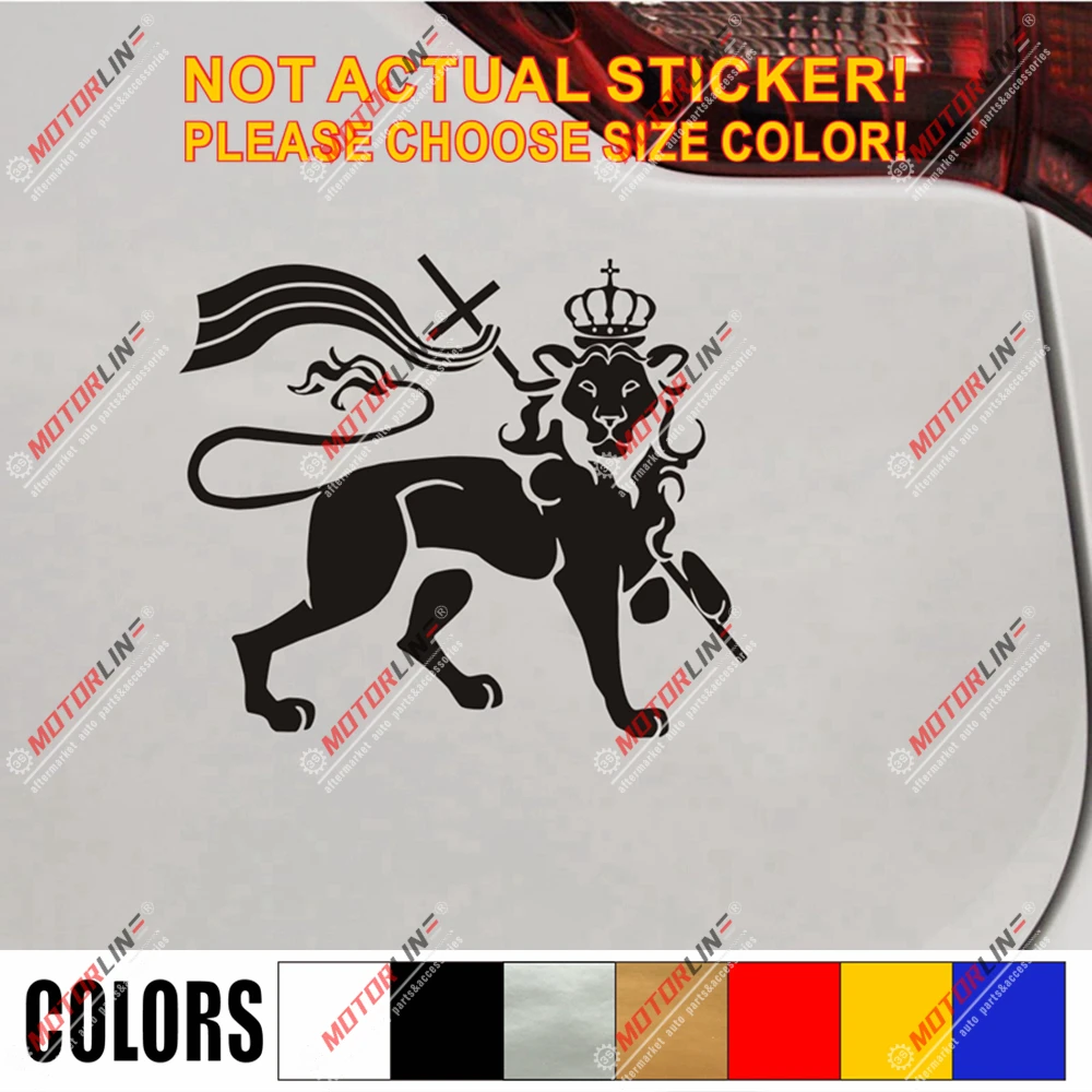 Наклейка с изображением Льва Иуды автомобильная виниловая наклейка флагом