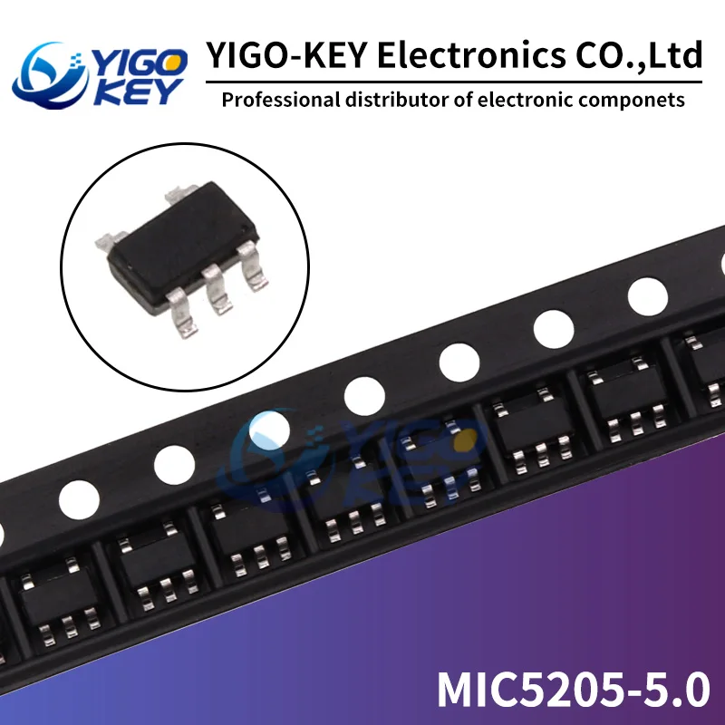

100 шт. MIC5205-5.0 SOT23-5 MIC5205-5.0YM5 сот MIC5205 5V KB50 SMD новый и оригинальный