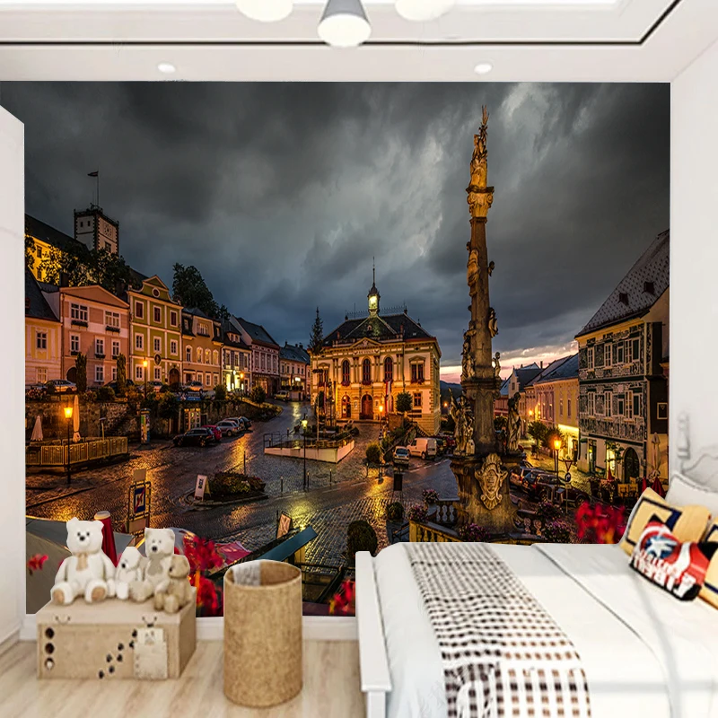 Пользовательские фото обои городская архитектура Ночная улица вид фон настенная