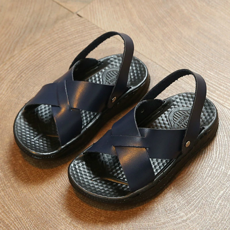 2020 новые сандалии для мальчиков Летние повседневные пляжные из искусственной
