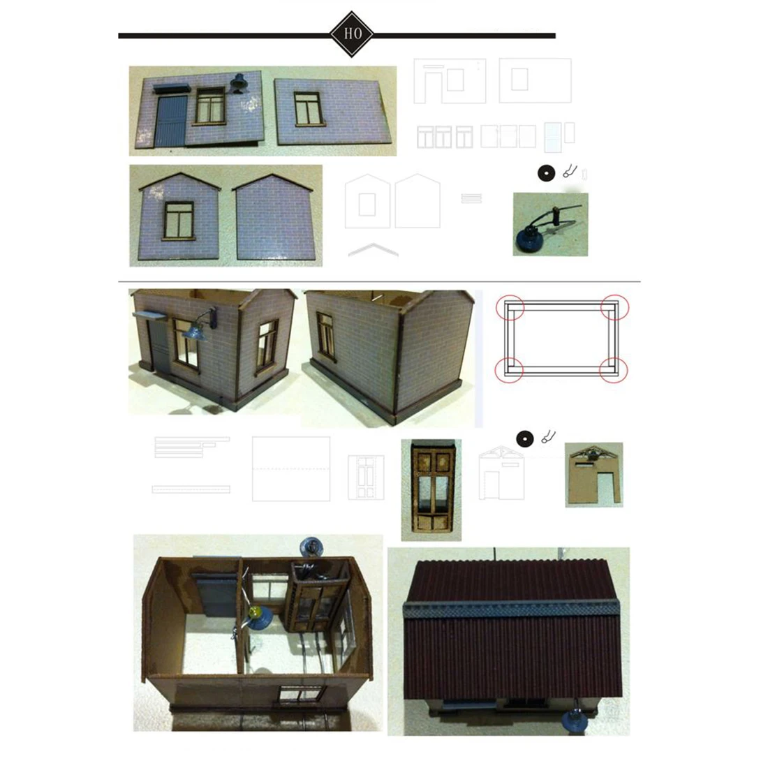 1:87 HO Scale Railway House Model Sand Table Scene Decoration Model Educational Toy Gift Puzzle Interactive Toy For Kid Adult