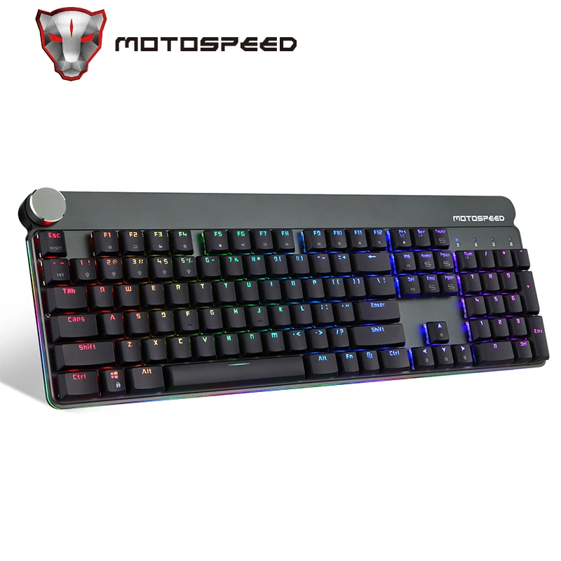 Беспроводная игровая клавиатура Motospeed GK81 механическая Slim 104 с RGB-подсветкой |
