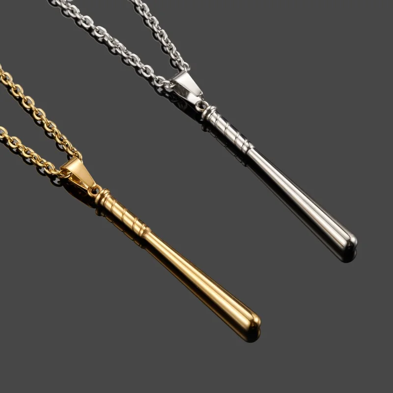 WAWFROK 2019 Sports Baseball Bat Pendant &amp Necklaces Men 316L Stainless Steel Charm Softball Pendants Chain Necklace | Украшения и