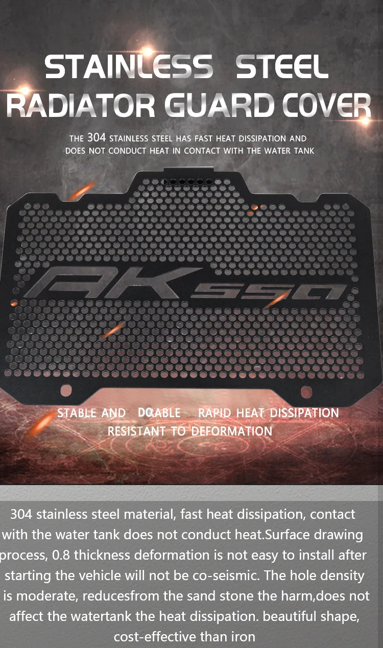 Аксессуары для мотоциклов KYMCO AK550 AK 550 2017- 2018 Защитная крышка решетки радиатора