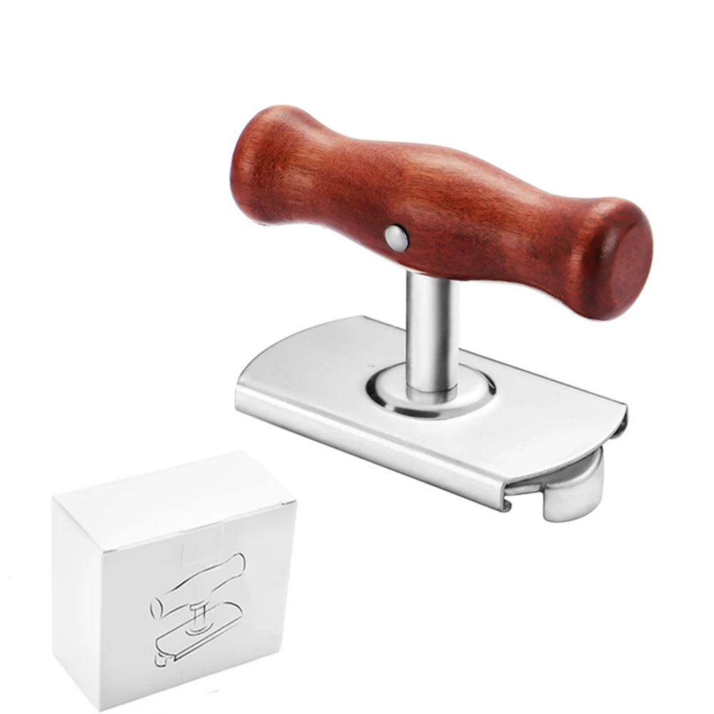 

1pc Opener Cover Screw with Wooden Handle Manual Adjustable Stainless Steel Easy Bottle Can Jar Opener Kitchen Gadgets