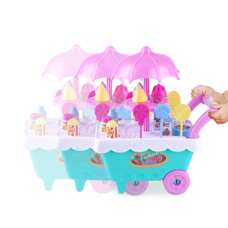 

Kids Ice Cream Machine Box Appliances Cart Girls Pretend Cooking Simulation Toys