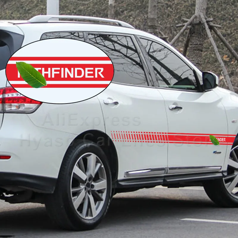 

2 шт., автомобильные наклейки на боковые двери для Nissan Pathfinder
