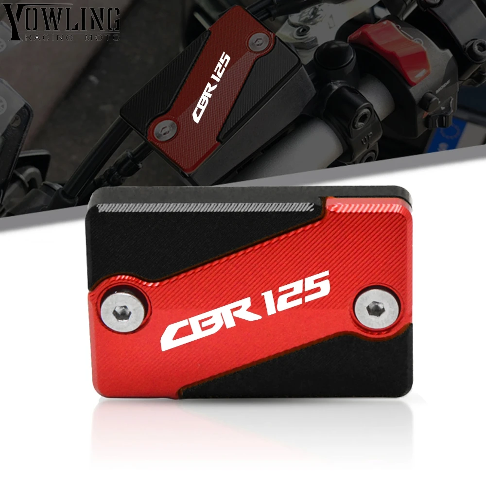 

For CBR125 2009-2013 2012 2011 CNC Motorcycle Red/Black Front Brake Fluid Cap Cover Master Cylinder Fluid Pump Tank Protector