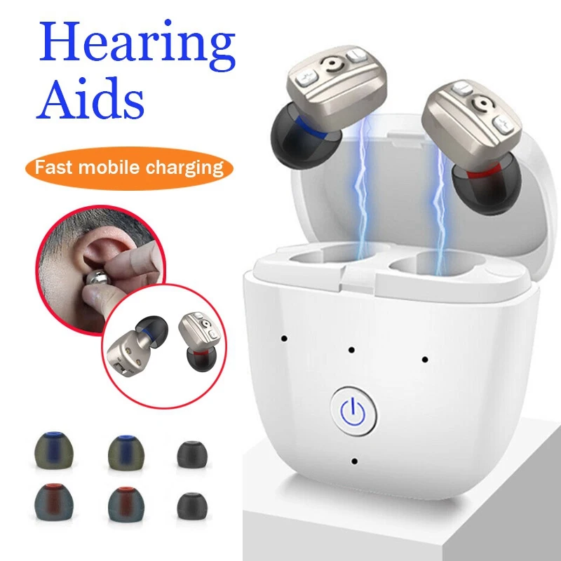1 пара беспроводной слуховой аппарат цифровой усилитель звука ITE перезаряжаемый