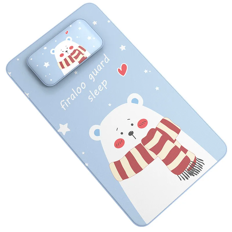 

Breathable Baby Bed mat with pillow summer cool Crib Sleeping mat for newborn cute Cartoon washable BHS031