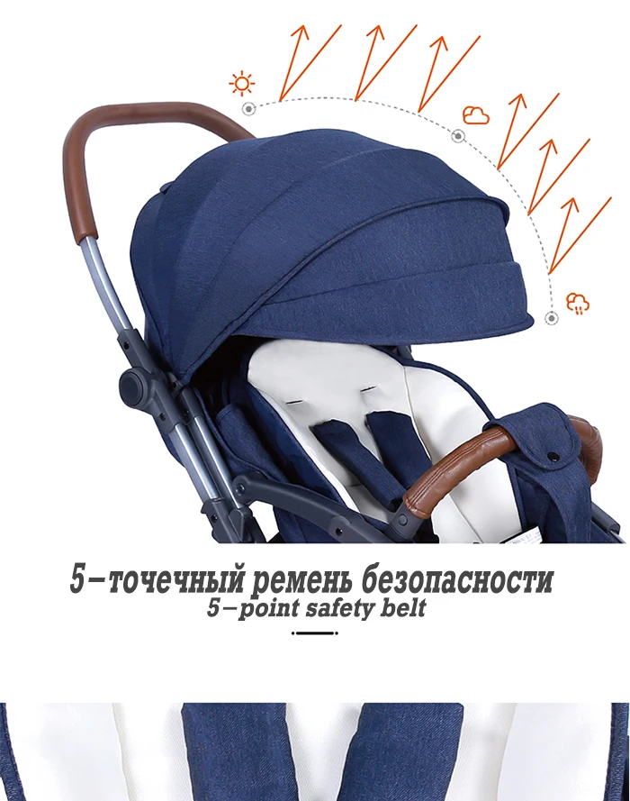 Bair детская коляска, Ландшафтная коляска все-алюминиевое колесо автомобиля амортизатор Складная коляска