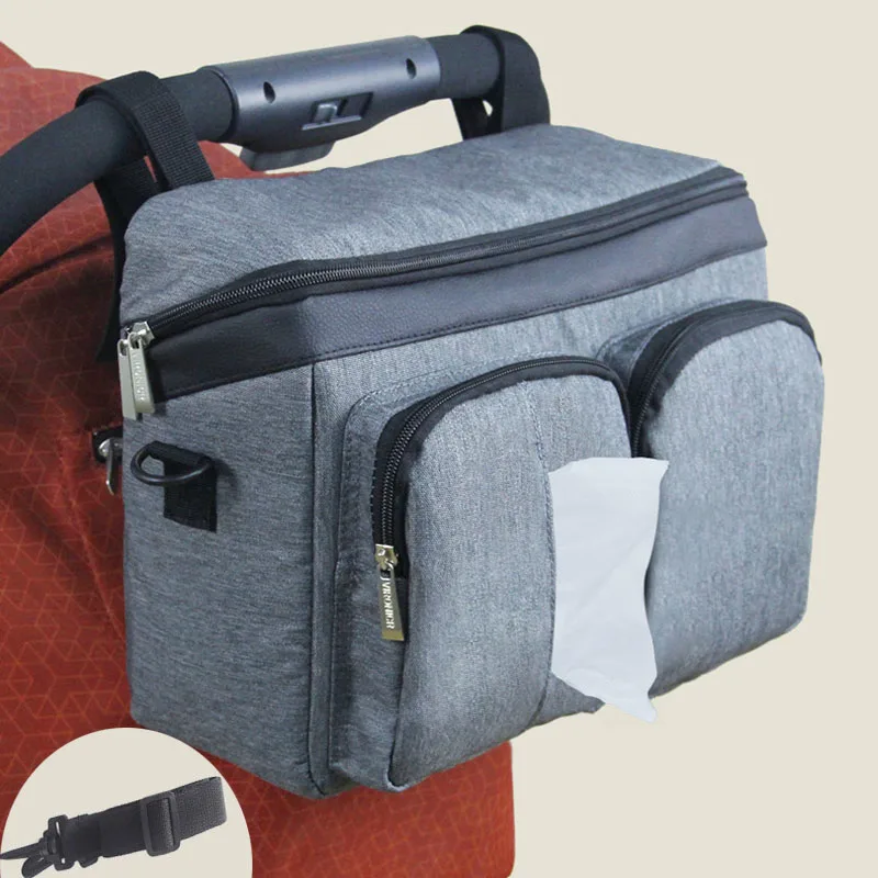 Сумка для подгузников на коляску водонепроницаемая сумка органайзер детской