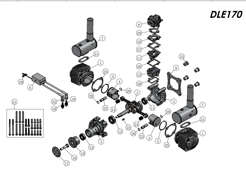 DLE170 карбюратор оригинальный для 170cc DLE газовый двигатель|carburetor engine|gas enginedle engine |