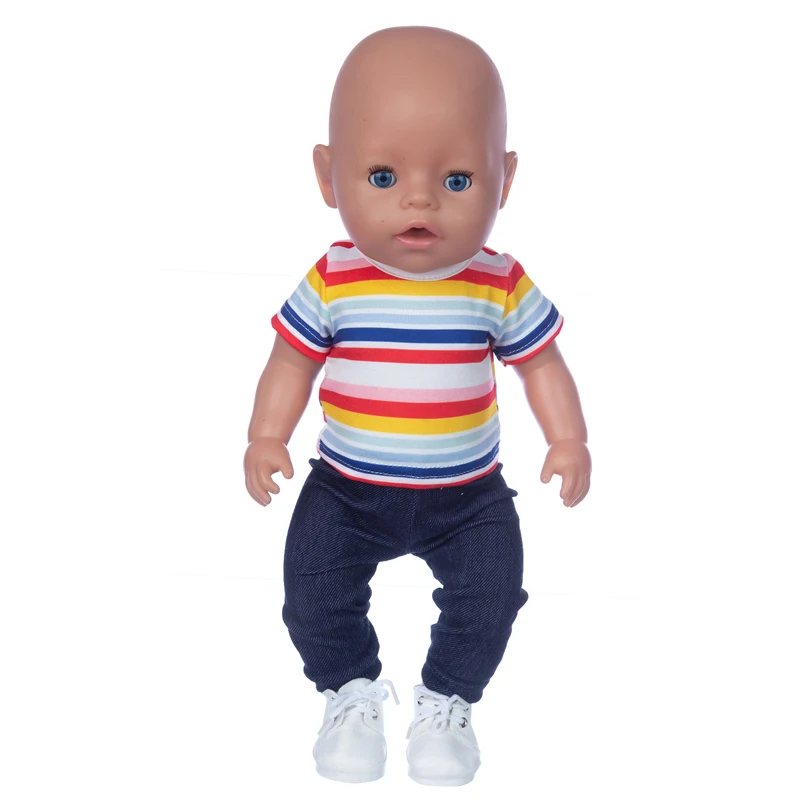 2021 New Mix and match fashionable suit Doll Clothes Fit For 18inch/43cm born baby Doll clothes reborn Doll Accessories images - 6