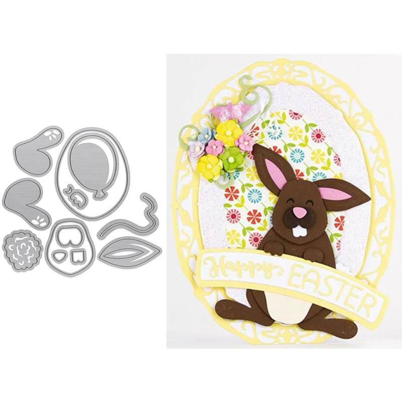 

Rabbit Combination Set Head Body Five Senses Creative Metal Cutting Dies For DIY Scrapbooking Paper Cards Crafts Dies New 2019