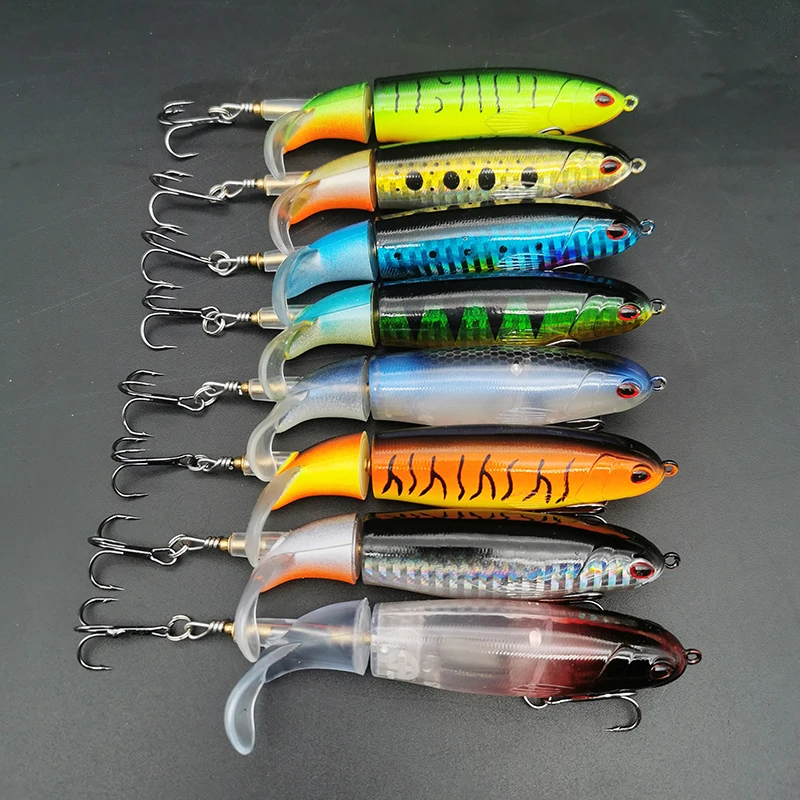 5Pc/Lot Propeller Tractor Rotating Tail Artificial Bait Isca Pesca 11cm15g Peche Rock Saltwater Sea Carp Fishing Lure Set Tackle