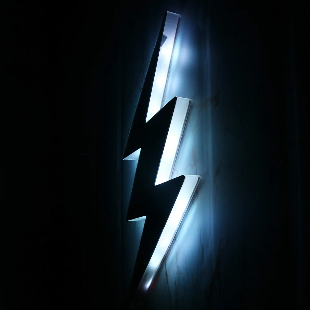 Lightning Bolt декоративное настенное художественное зеркало с светодиодный