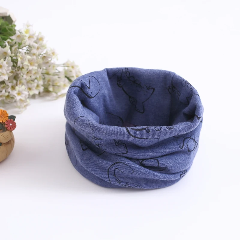 Детский хлопковый шарф на шею с милым принтом детский теплый Детские воротники