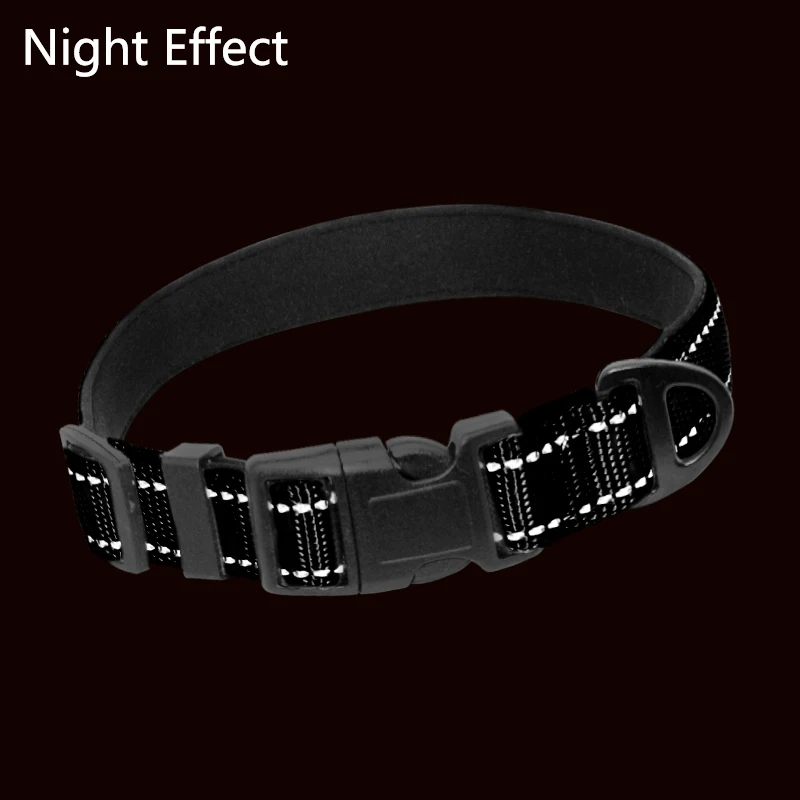 Светоотражающий нейлоновый ошейник для собак 3 м мягкий безопасный бульдогов