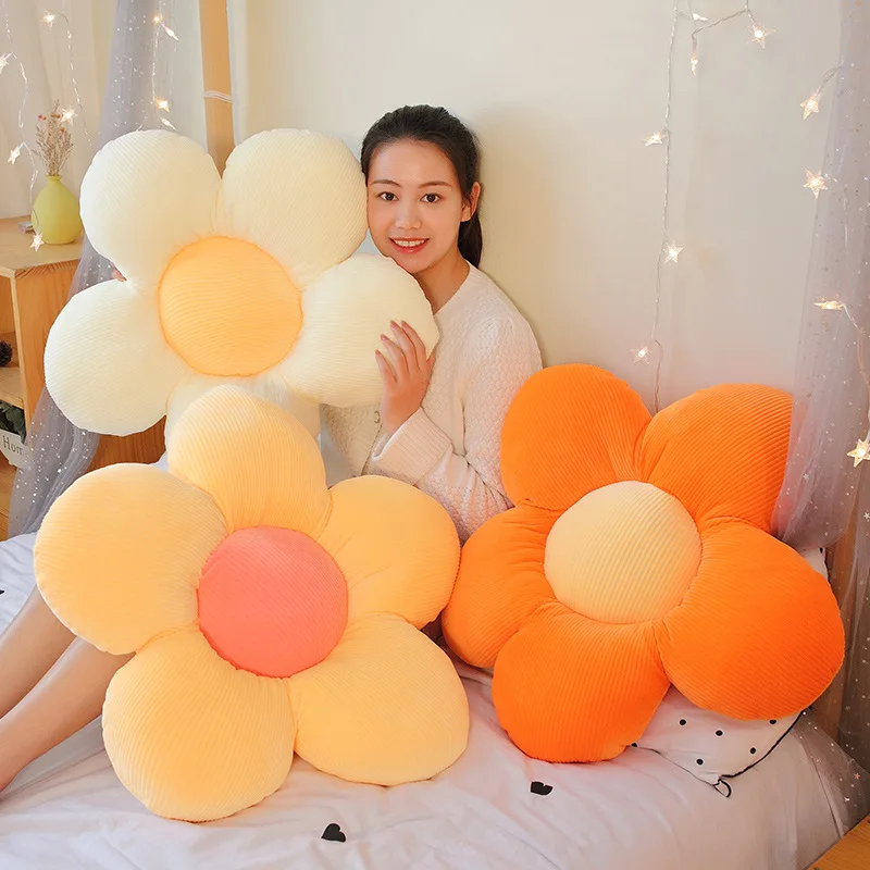 

40/50/60CM New Lovely Plush Flower Cushion Soft Stuffed Flower Floor Chair Plushie Pillow For Girlfriend Present