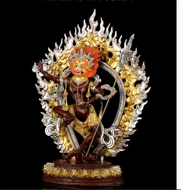 Большая позолоченная статуэтка Будды из латуни для дома и семьи эффективная