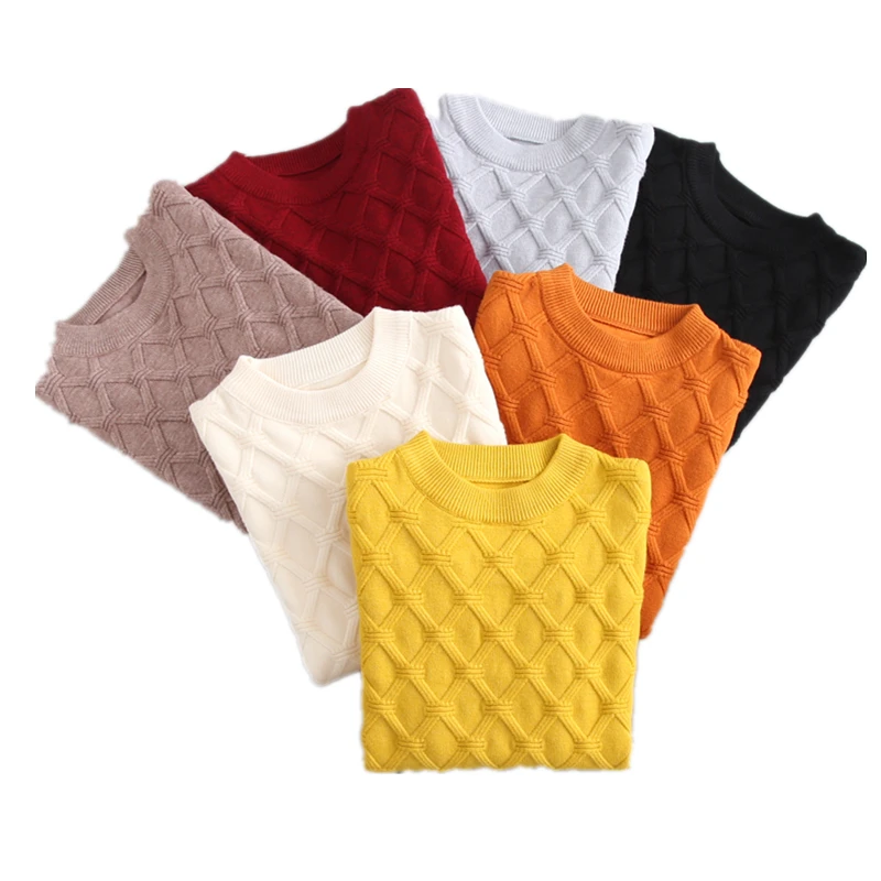 

2-7T Baby Clothing Baby Boy Girl Knitted Sweater Autumn Baby Kids Clothing Wear Sweaters Toddler Winter Pullover Solid Color