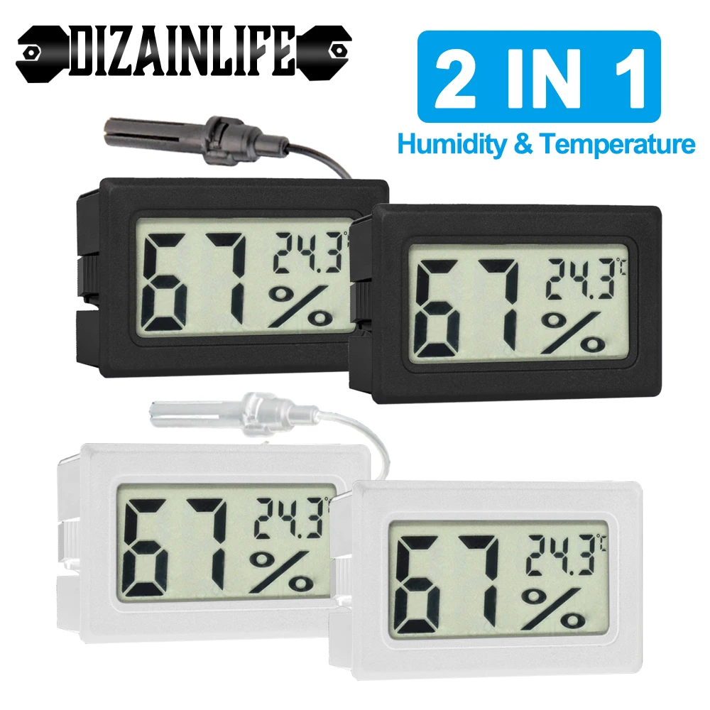 Крытый мини ЖК-дисплей цифровым термометром и гигрометром декоративные часы для