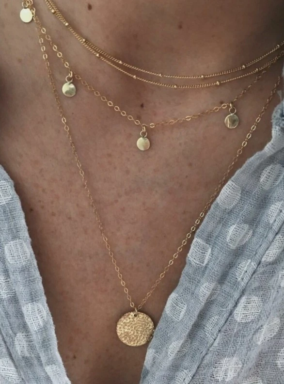style 19 Бохо чокер с несколькими слоями ожерелье s для женщин золотая луна письмо кисточкой кулон цепь длинное многослойное ожерелье модное женское ювелирное изделие подарок - Окраска металла: style 19