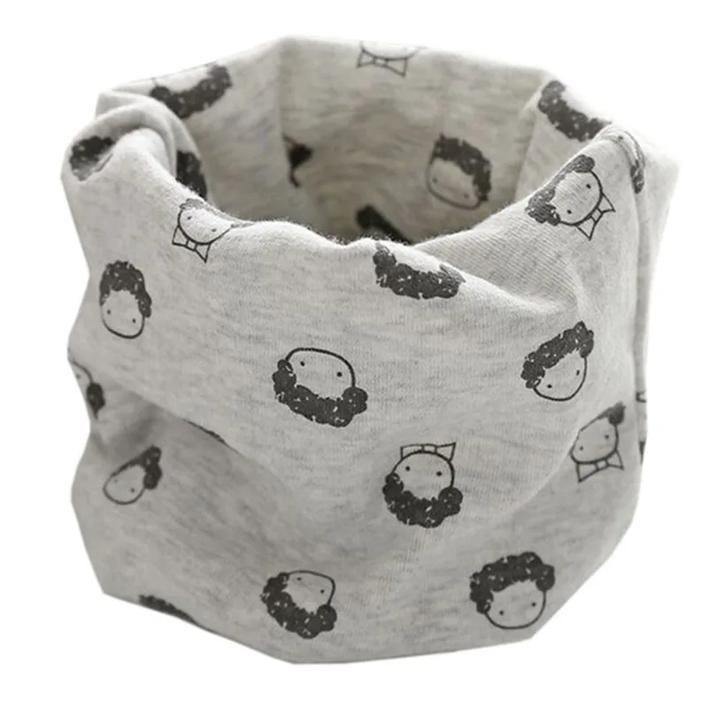 baby grey Новинка года; сезон осень-зима; Детский многофункциональный теплый шейный платок с воротником; детский хлопковый шарф - Цвет: baby grey