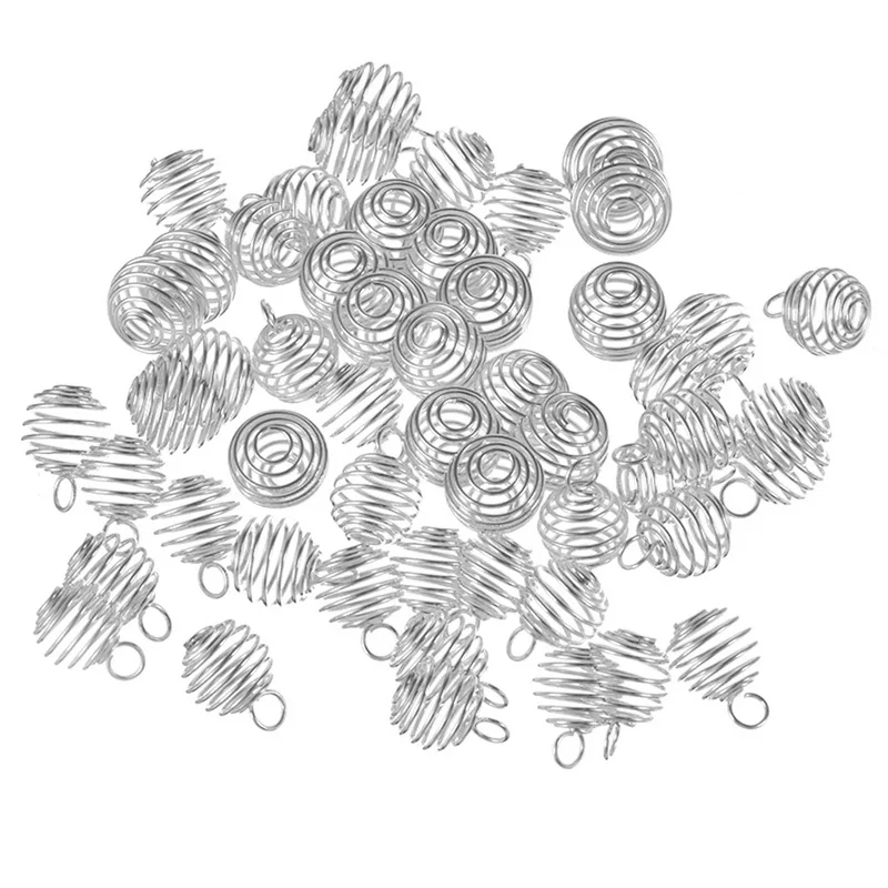 Кулоны клетки из бусин золотого и серебряного цвета подвески в клетку для женщин