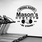 Самодельные фотообои с именем на заказ для тренажерного зала