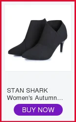 STAN SHARK/женские осенне-зимние ботильоны из флока повседневные однотонные ботинки без шнуровки с круглым носком на квадратном каблуке 4 см; цвет черный, верблюжий; Размеры 35-41