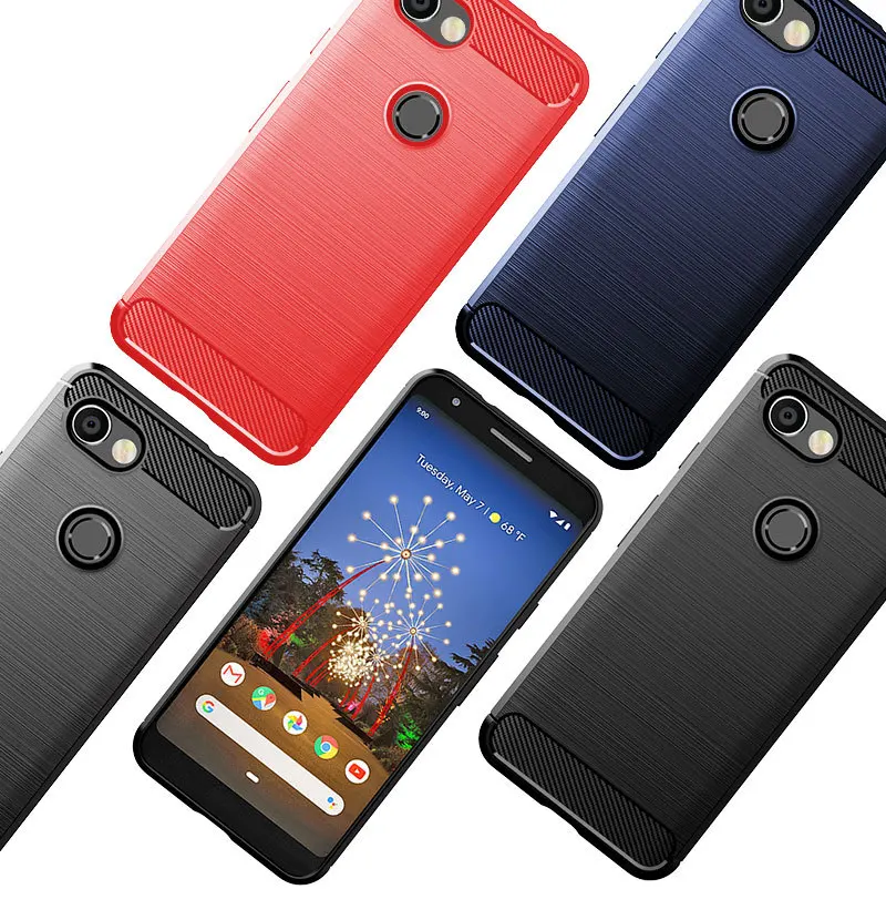 Чехол Teyomi для Google Pixel3a антидетонационный чехол из углеродного волокна TPU телефона