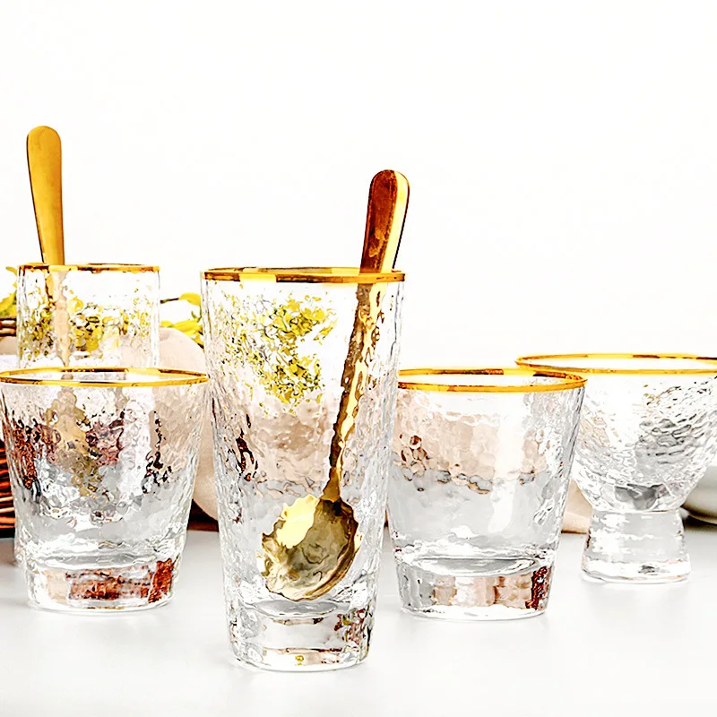 

whiskey glass kawaii cup drinkware CUP WINE Glass Creative Phnom Penh Hammer Pattern Glass Cold Drink Cup Thick Bottom