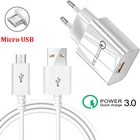 Зарядное устройство Micro USB с европейской вилкой для Huawei P8 P9 Honor 7A 7S 7C 8A 8X 8S Honor 6 7 8lite 9lite 10lite P Smart Plus