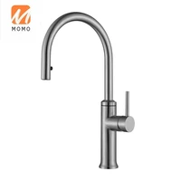 pull out hot and cold draw basin wanhai spool stainless steel pull out kitchen faucet