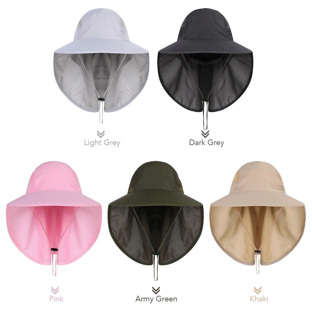 

LIXADA Unisex Outdoor UV Protection Sun Hats Breathable Quick Dry Fishing Sun Cap Hat with Mesh Neck Flap