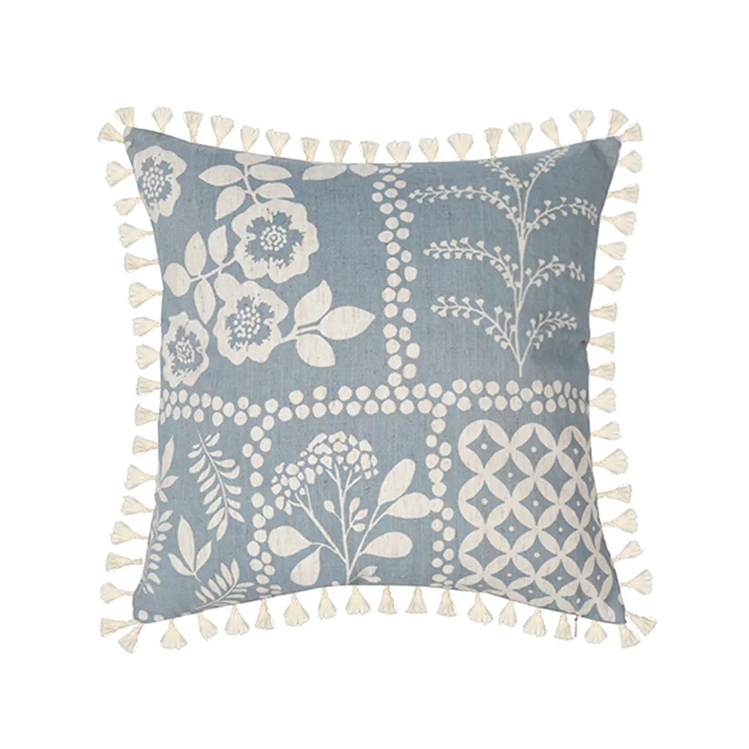 

Boho Tassel Pillow Cotton And Linen High Quality Case Square Soft Pillowcase Sofa Throw Fine Workmanship Cushion Cover