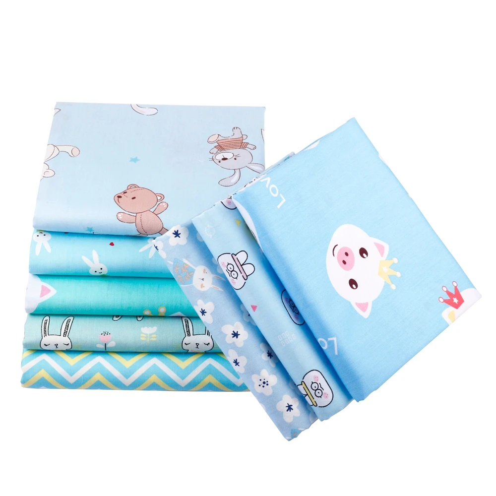 Милый рисунок с героями мультфильмов швейная ткань хлопок саржа для DIY малышей и